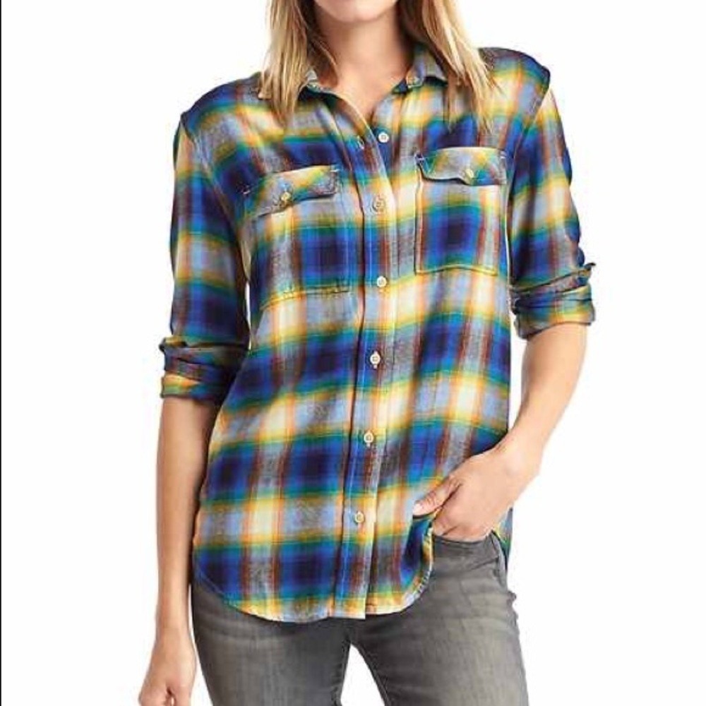 Gap x Pendleton Plaid Button Down Shirt Womens Small Flannel